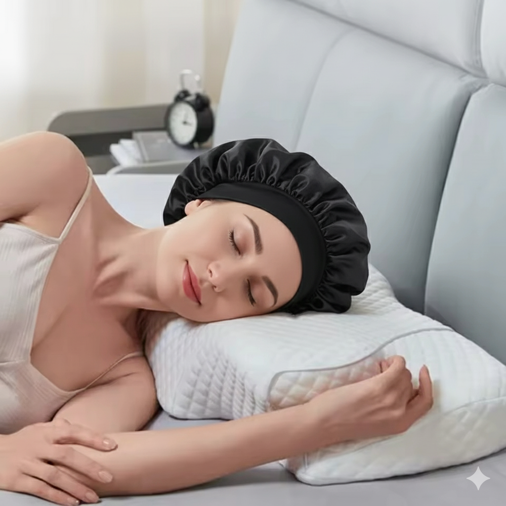 Cuffia Da Notte In Seta Pura