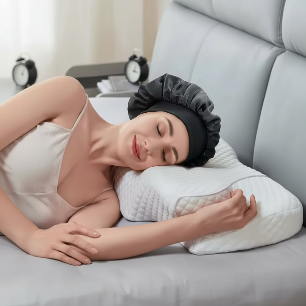Premier Cuffia Da Notte In Seta Pura